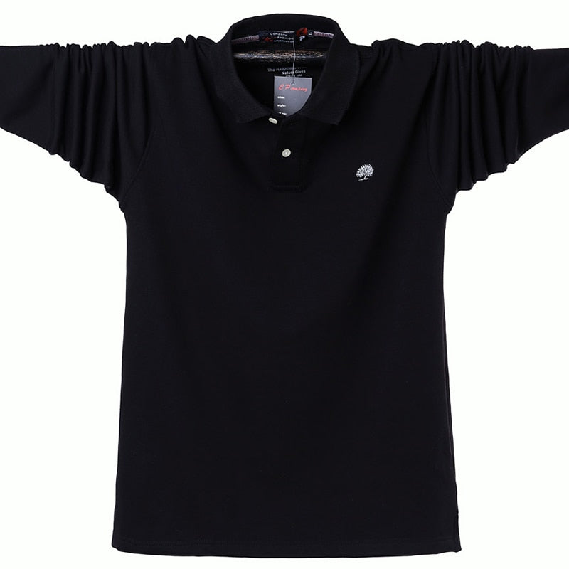 Winter Autumn New Men Polo Shirt Casual Thermal Fleece Men's Polo Shirts Thick Warm 5XL Long Sleeve Polo Shirt Men Clothing 2022