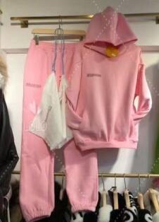 Solid Cotton Hooded Sweatshirts Hoodies Track Pants Joggers Women Tracksuits Two Piece Sets Sweatpants Sweatsuits Spring Female