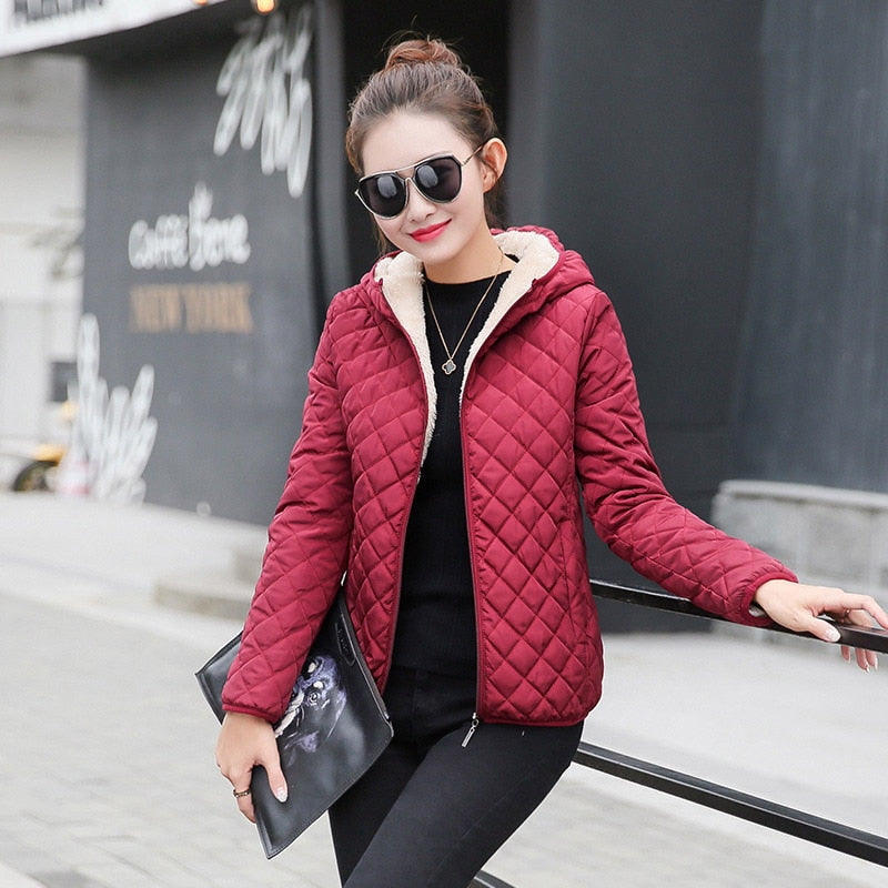 Vangull New Spring Autumn Women&#39;s Clothing Hooded Fleece Basic Jacket Long Sleeve female Coats Short Zipper Casual Outerwear