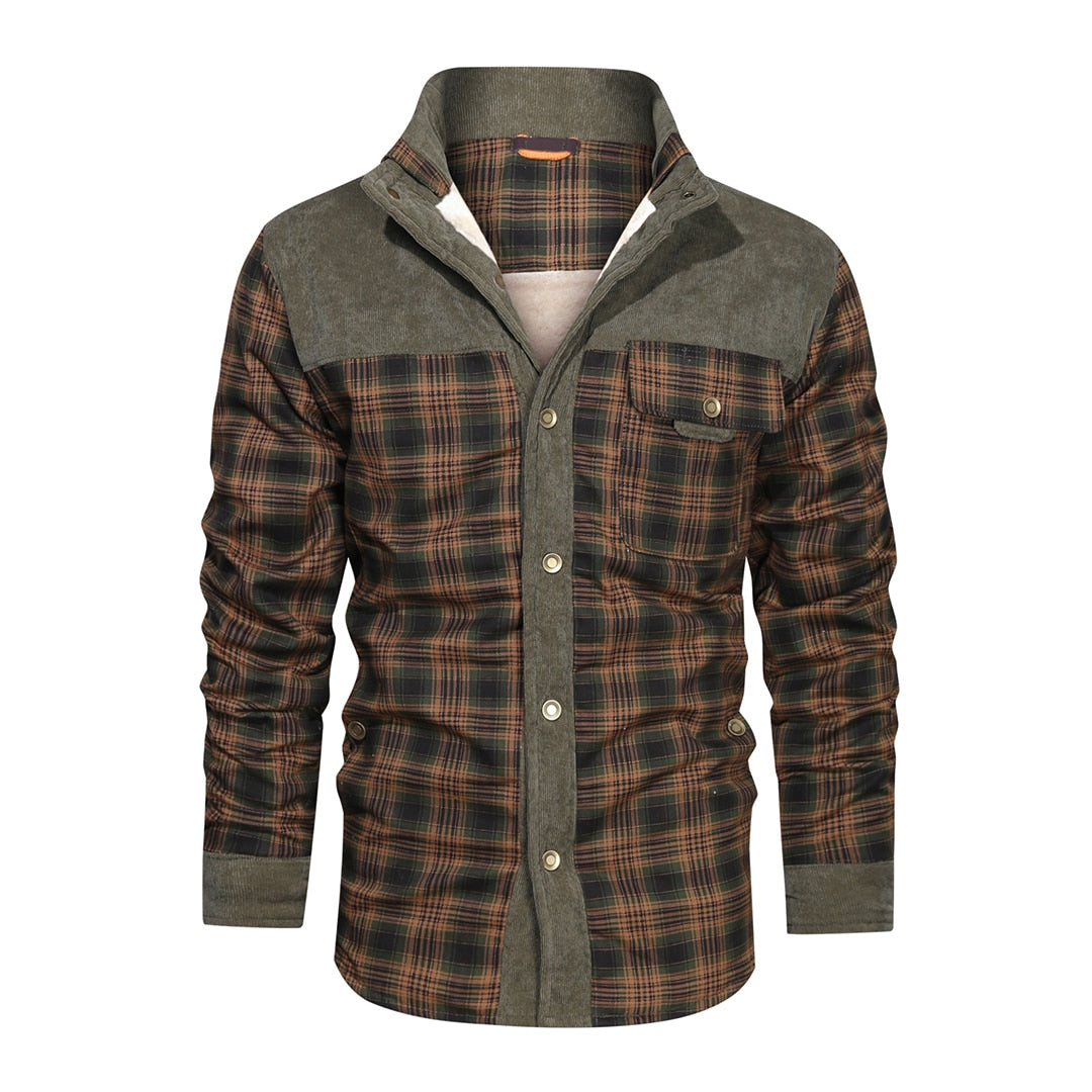 QSuper Men&#39;s Warm Jacket Fleece Thick Army Coat Autumn Winter Jacket Men Slim Fit Clothing Men&#39;s Brand Clothing