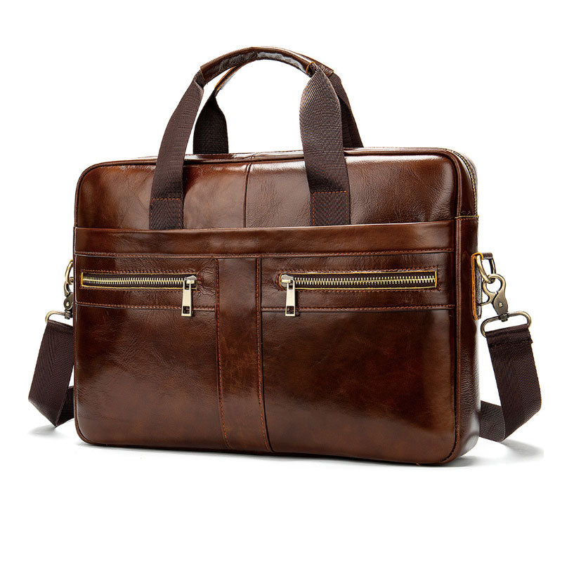 Vintage Leather Men's Bag Genuine Leather Messenger Bag Men Shoulder Bags Male Laptop Briefcase Bag Casual Men Handbag