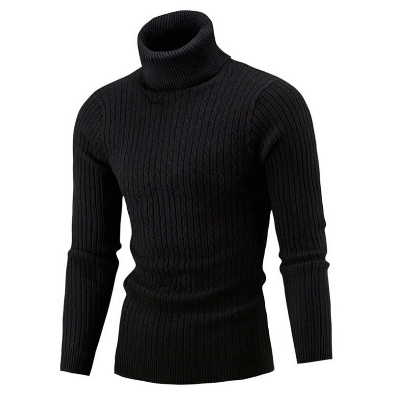 Men&#39;s Turtleneck Sweater Autumn Winter Men&#39;s Rollneck Warm Knitted Sweater Keep Warm Men Jumper