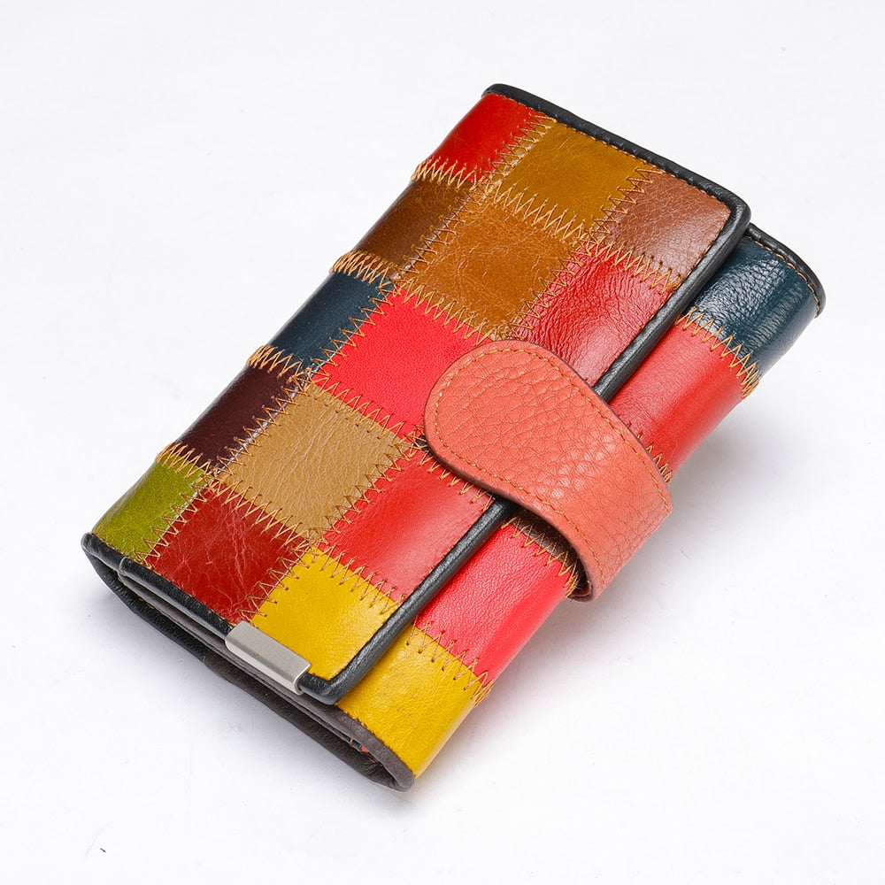 WESTAL Women's Purse Leather Wallet for Women Small Clutch Boho Purses Coins and Cards Hasp Coin Wallet Women Ladies Wallet 4203