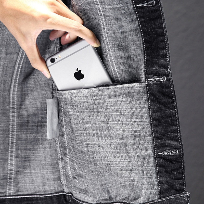 HCXY 2021 Spring Autumn Fashion Men&#39;s Denim Jackets Coats Men cotton Jacket  Mens Jean Jacket Outwear Male Cowboy Size 4XL