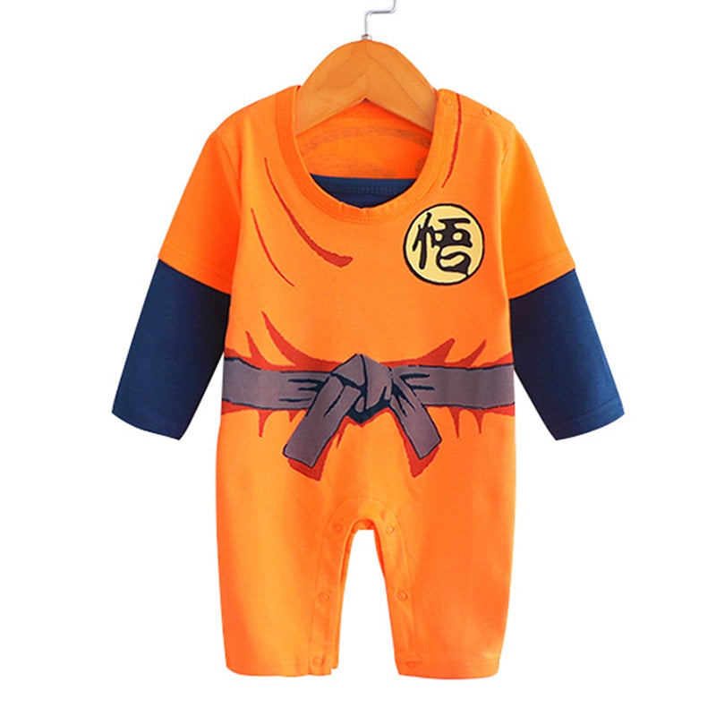 DBZ Anime Clothes Newborn Baby Boy Costume Organic Cotton Halloween Children Overalls New Born Clothing Infant Romper Onesie