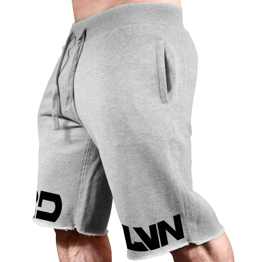 Men New Cotton Shorts Men&#39;s Loose Short Trousers Fitness Bodybuilding Jogger Men Black durable Sweatpants Fitness Workout Shorts