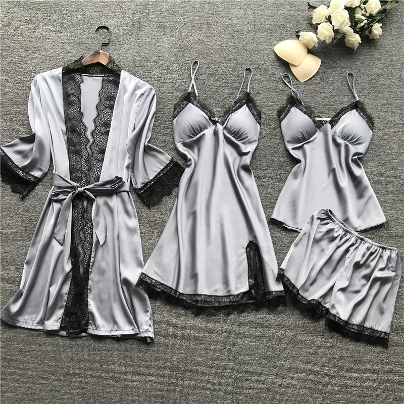 Female Flower Bride Wedding Robe Bathrobe Gown Sleepwear Sexy Lace Intimate Lingerie Home Clothes Summer Casual Nightwear