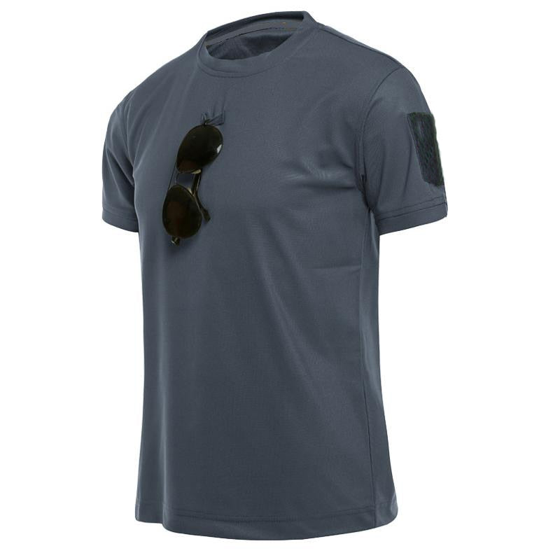 Military Tactical T Shirt Outdoor Sport Quick Dry Lapel Short Sleeve Shirt Summer Hiking Training Tee Men Clothing Casual Tops