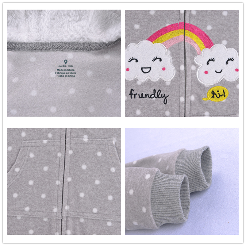 Orangemom Spring Fleece Baby Rompers Coats For Infant Clothes Hooded With Ear Lovely Camo Jumpsuits For Baby Boys Clothing Home