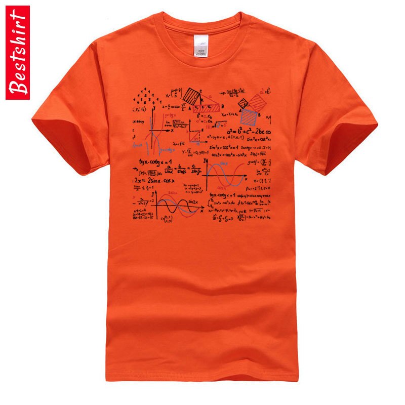 Math Mathematics Formulas Numbers Graphic Tshirts Geometric Area Theroy Science Physical Chemistry 100% Cotton Men T-Shirt