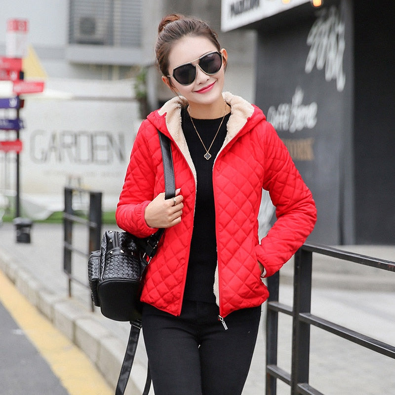 Vangull New Spring Autumn Women&#39;s Clothing Hooded Fleece Basic Jacket Long Sleeve female Coats Short Zipper Casual Outerwear