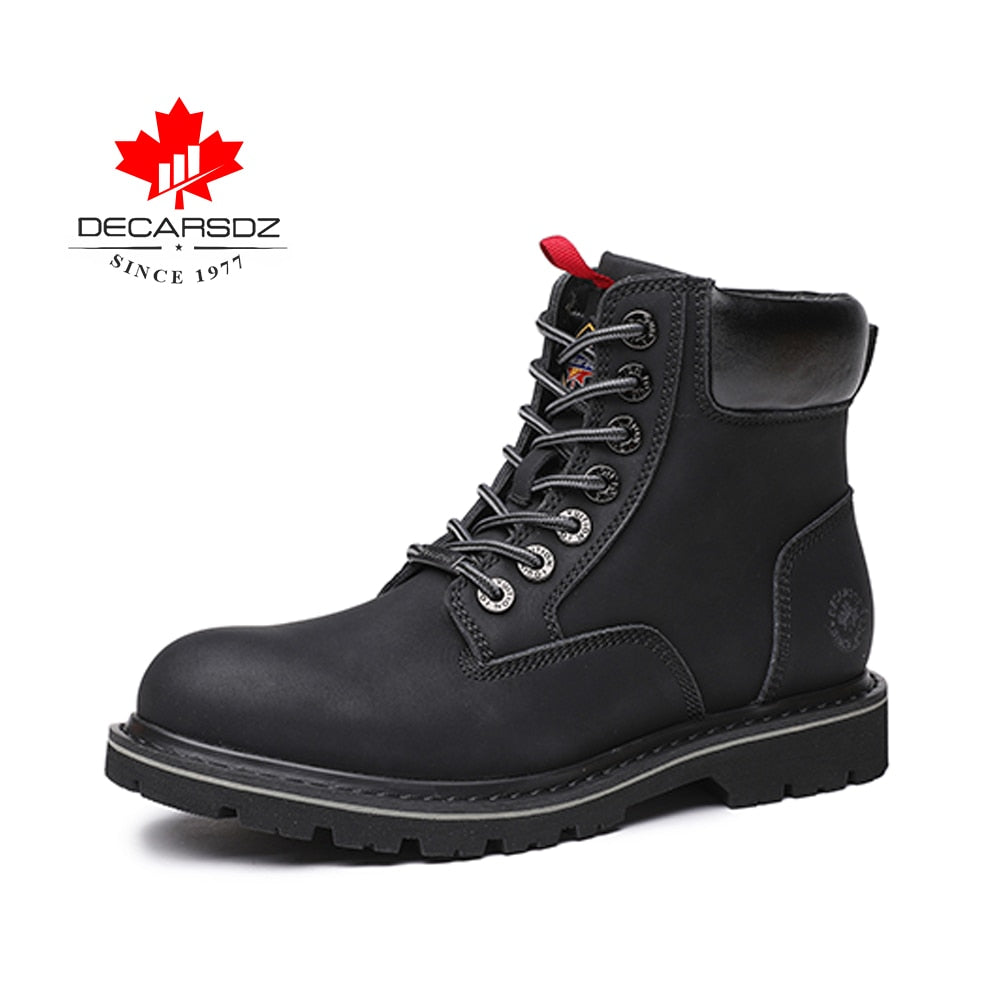 DECARSDZ Retro Classic Boots Men 2022 Spring &amp; Autumn Fashion Men Boots Shoes Men New High Quality Genuine leather Casual Boots