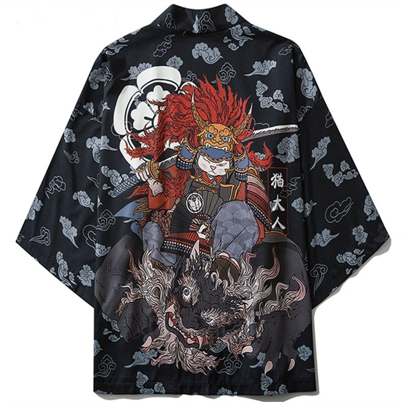 Kimono Men Cardigan Japanese Obi Male Yukata Men'S Haori Japanese Samurai Kimono Shirt Men Traditional Japanese Clothes FF2707