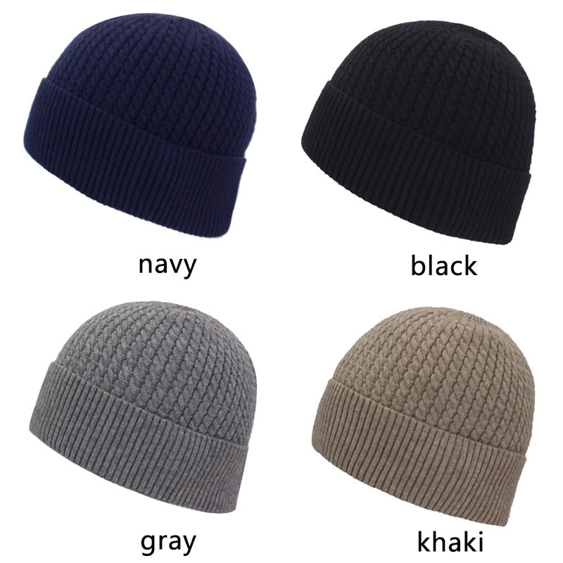 Skullies Beanies Men Winter Hats For Men Knitted Hat Women Male Gorro Warm Balaclava Bonnet Female Winter Beanie Hat Winter Cap