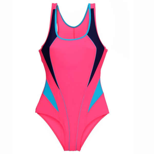 Andzhelika Children One Piece Swimsuits Racing Training Sports Bathing Suit Color Block Girl Swimwear