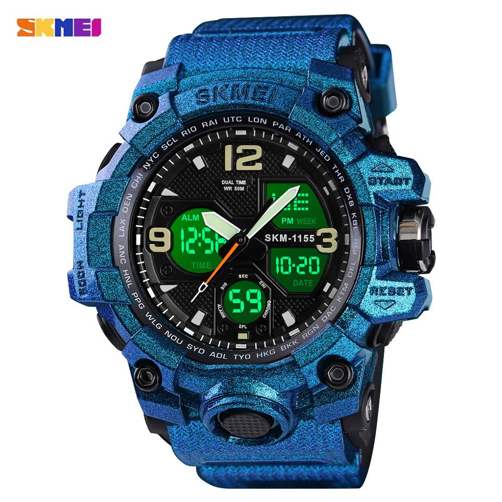 SKMEI New S Shock Men Sports Watches Big Dial Quartz Digital Watch For Men Luxury Brand LED Military Waterproof Men Wristwatches
