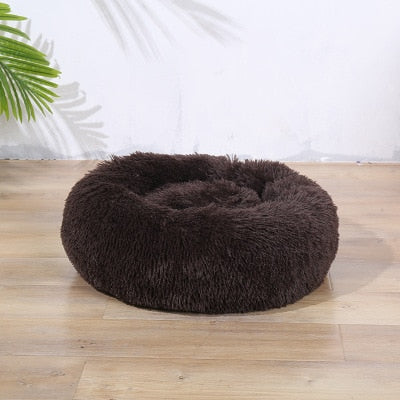 Super Soft Pet Dog Bed Autumn Winter Round Long-haired Pet Mat Suitable House for Cats and Dogs Warm Comfortable Pet Supplies