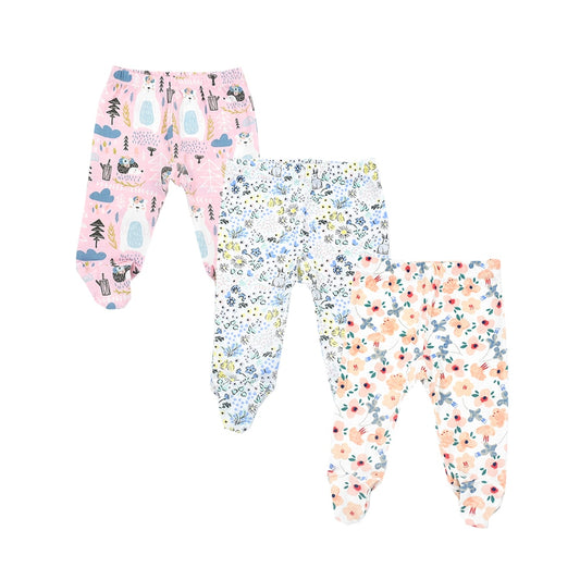 3pieces/Lot Trousers 0-18 Months Newborn Baby Pants Spring Autumn Babies Boy Footied Infant Girls Unisex Cute Twins Clothing