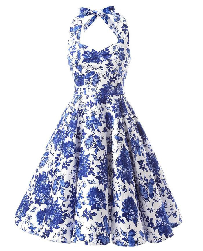 Women Red Cherry Party Dress Vintage 50s Rockabilly Hepburn Dress 2022 Elegant Summer Strapless Swing Retro Halter Pin up Dress