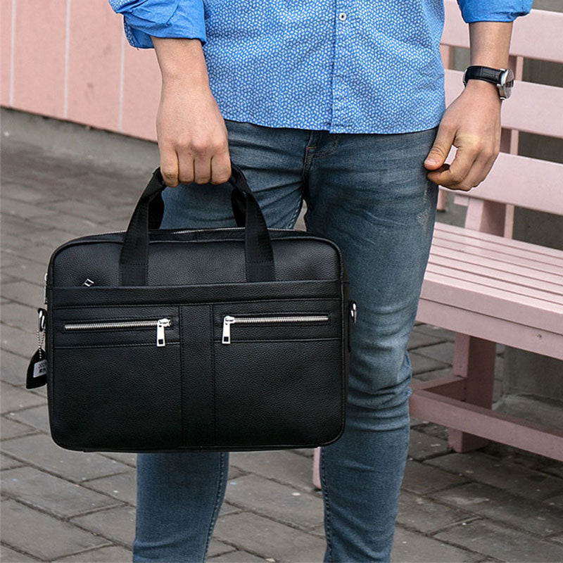 Vintage Leather Men's Bag Genuine Leather Messenger Bag Men Shoulder Bags Male Laptop Briefcase Bag Casual Men Handbag