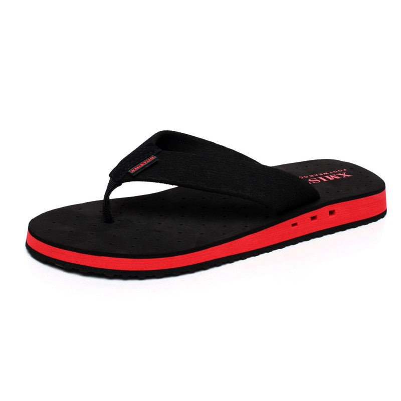 High Quality Hot Sale Big Size Flip Flops Men Summer Beach Slippers Men Brand Fashion Breathable Casual Men Slippers Black
