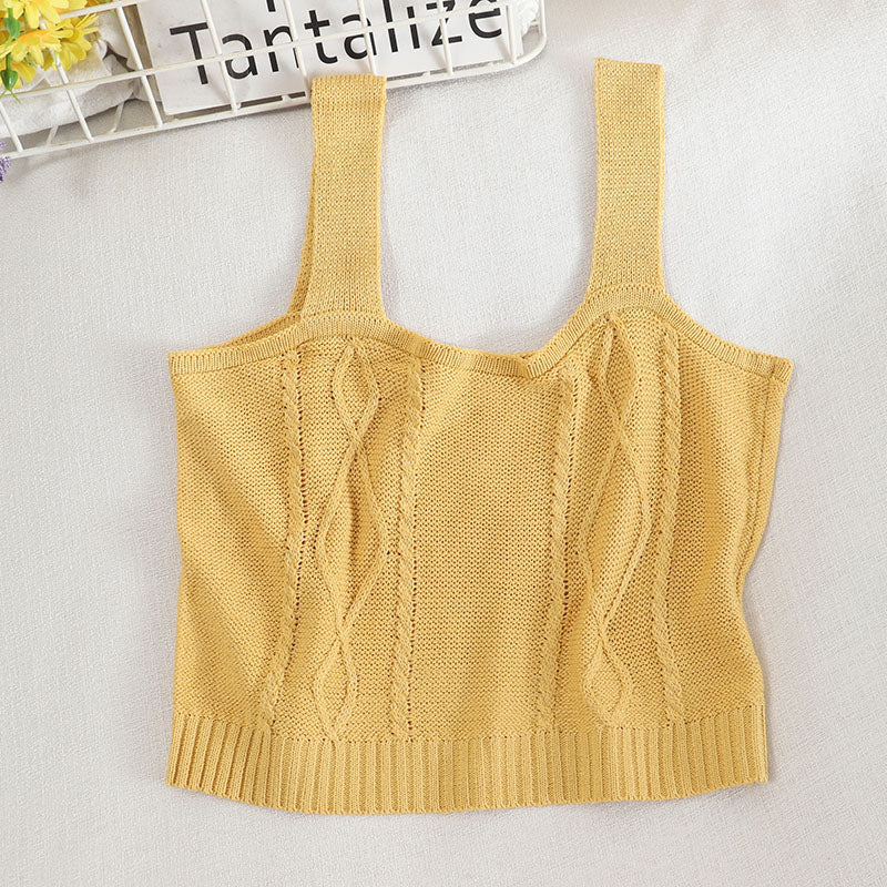 HELIAR Women Flower Embroidery Knitted Crop Tops Women Casual Tube Tops Casual Ribbed Cute Tops Crop Tops Women 2021 Summer