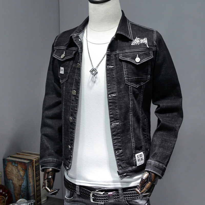 HCXY 2021 Spring Autumn Fashion Men&#39;s Denim Jackets Coats Men cotton Jacket  Mens Jean Jacket Outwear Male Cowboy Size 4XL