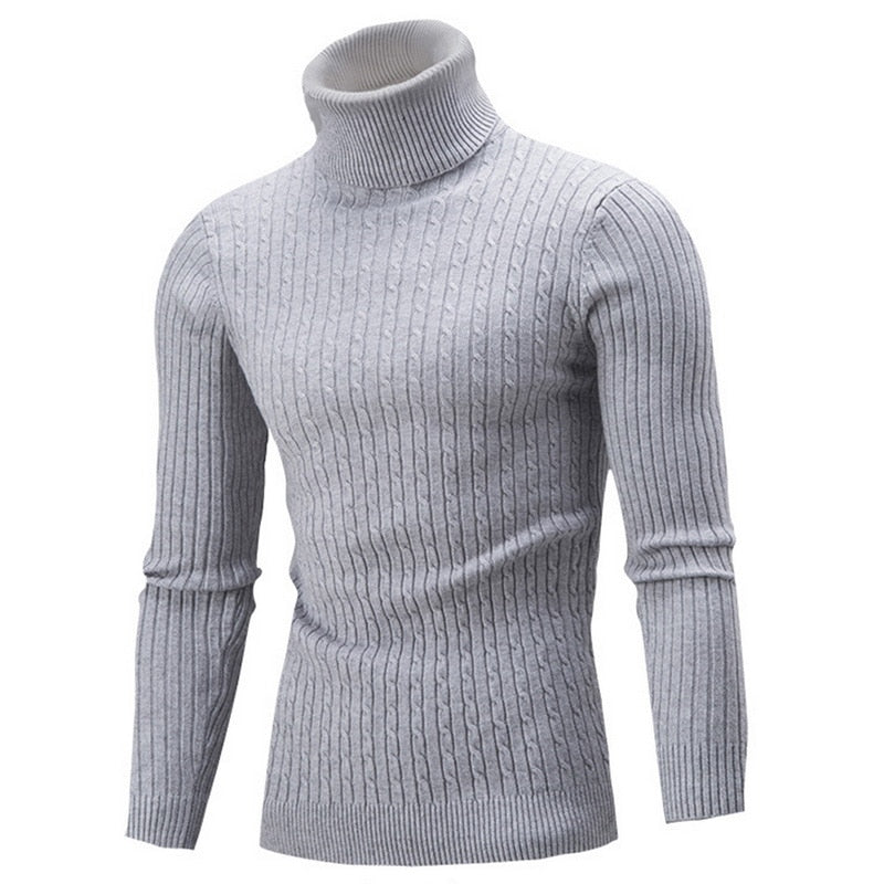 Men&#39;s Turtleneck Sweater Autumn Winter Men&#39;s Rollneck Warm Knitted Sweater Keep Warm Men Jumper
