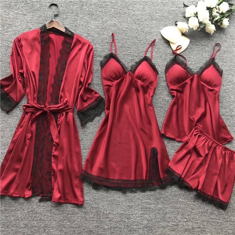 Female Flower Bride Wedding Robe Bathrobe Gown Sleepwear Sexy Lace Intimate Lingerie Home Clothes Summer Casual Nightwear
