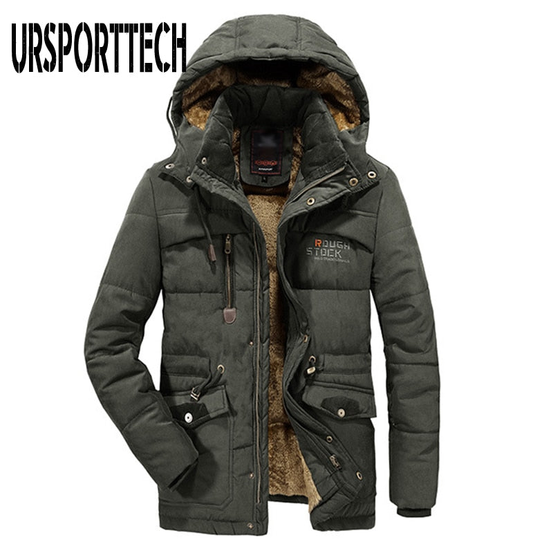 New Fashion Mens Winter Jacket Men Thick Casual Outwear Jackets Men&#39;s Windproof Parkas Plus Size 6XL 7XL 8XL Velvet Warm Coat