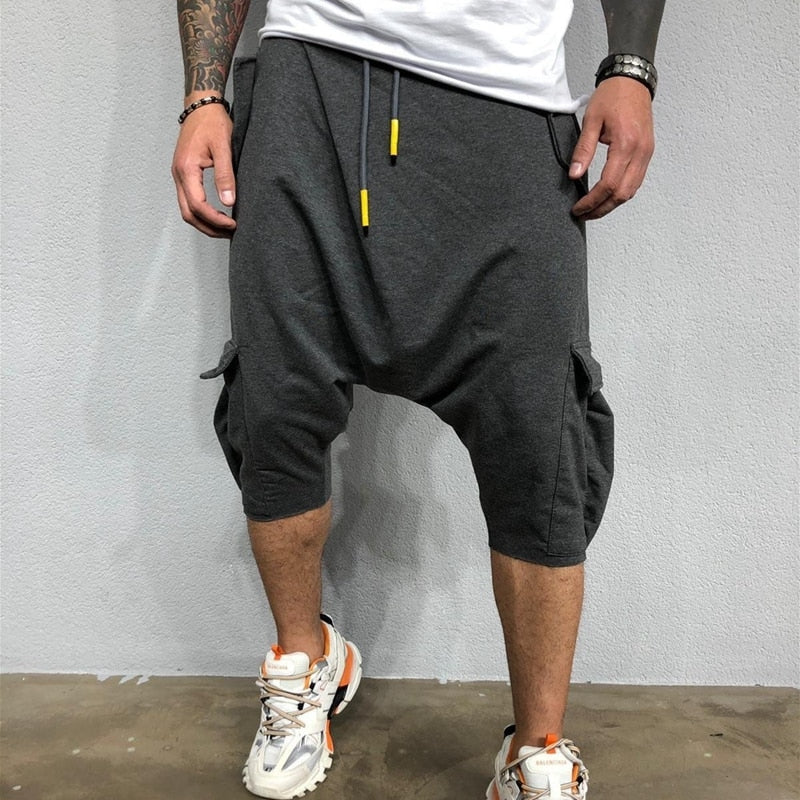 Hip Hop Streetwear Men Shorts Sweatpants Cotton Shorts Fitness Men Jogger Sweatpants Fashion Men Casual Cargo Pant Trousers Male