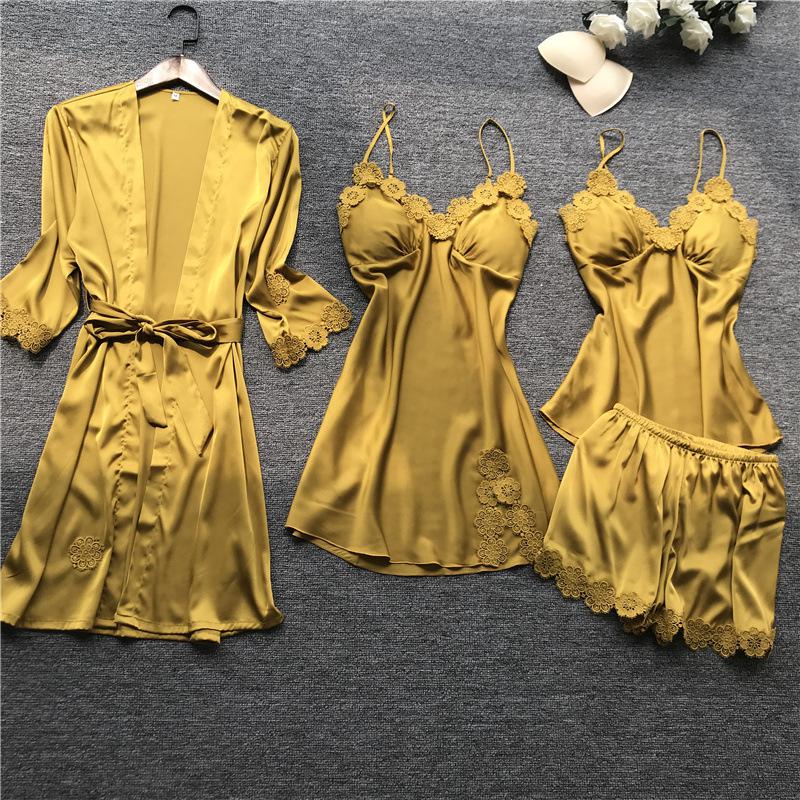 Female Flower Bride Wedding Robe Bathrobe Gown Sleepwear Sexy Lace Intimate Lingerie Home Clothes Summer Casual Nightwear