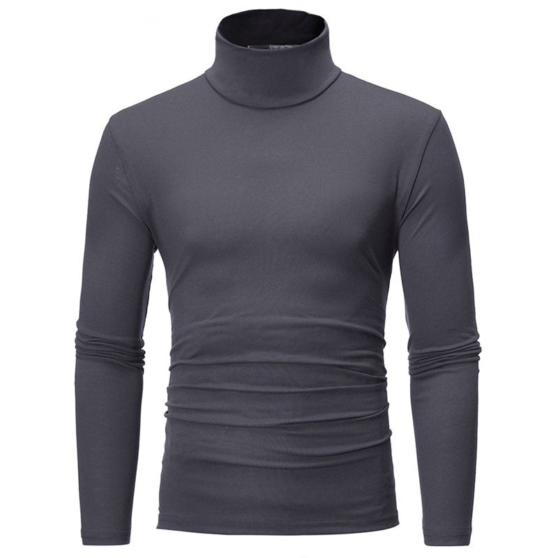 turtleneck for men slim elastic thin pullover men Spring Autumn knitting turtleneck men brand Men&#39;s high neck sweater