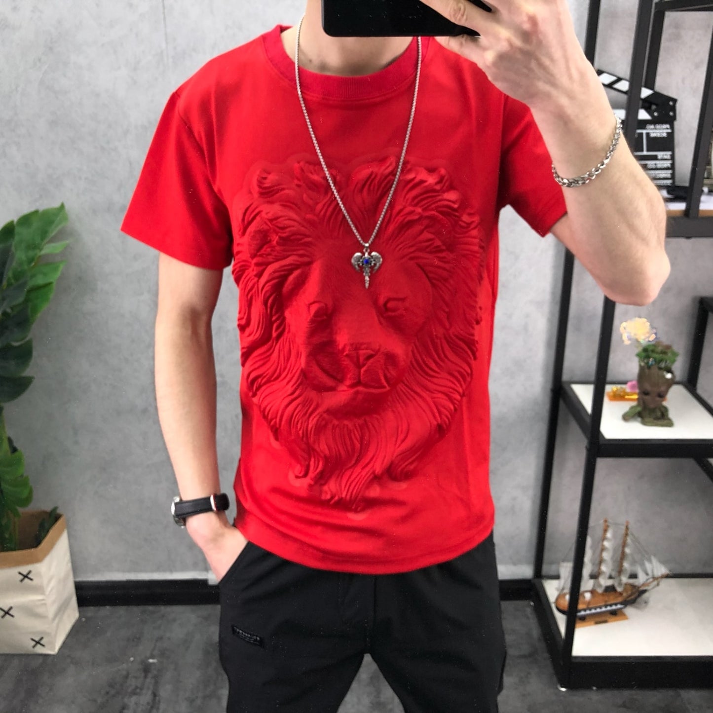 2020 T-shirt Men&#39;s Fashion Brand Personalized Korean Short Sleeve T-shirt Tee Shirt Homme Funny T Shirts Camisetas Hombre Male