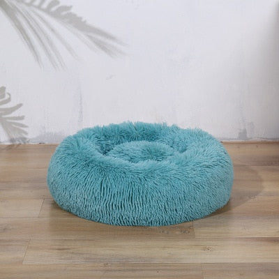 Super Soft Pet Dog Bed Autumn Winter Round Long-haired Pet Mat Suitable House for Cats and Dogs Warm Comfortable Pet Supplies
