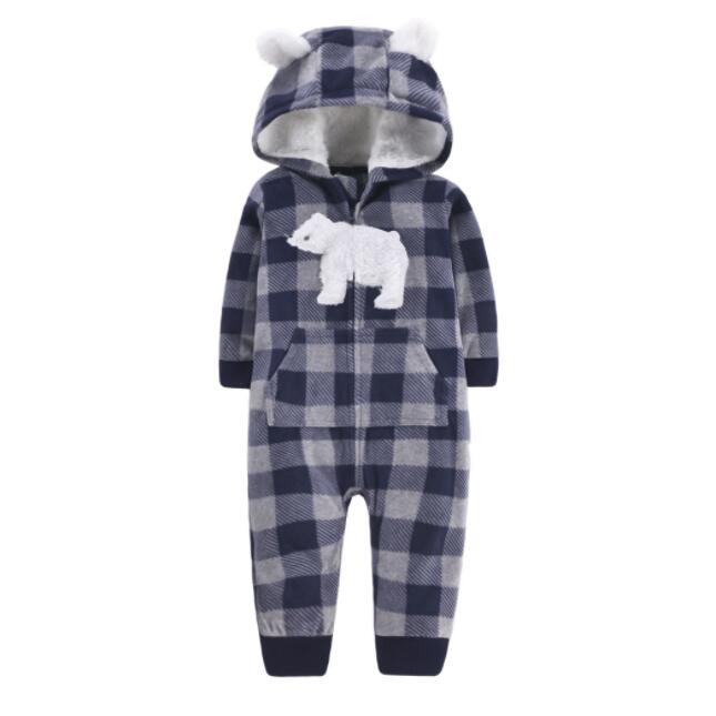 Orangemom Spring Fleece Baby Rompers Coats For Infant Clothes Hooded With Ear Lovely Camo Jumpsuits For Baby Boys Clothing Home