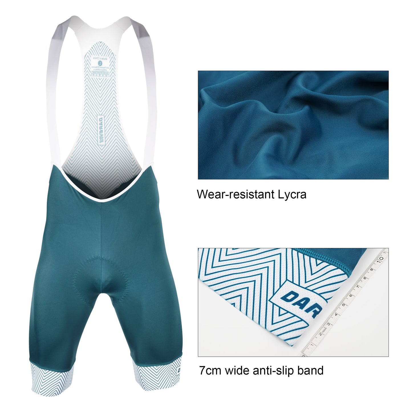 DAREVIE Cycling Bib Shorts 6H 500KM Pro Team Men's Cycling Bretelle Anti-slip 7cm Leg Gripper Cycling Tights Men Cycling Braces