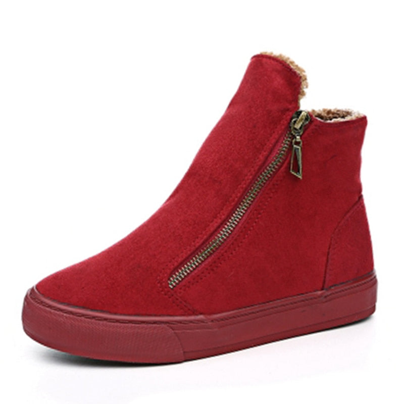 2022 Winter Snow Boots Women Winter Shoes Zip Warm Plush for Cold Winter Fashion Women's Boots Sweet Ladies Brand Ankle Botas