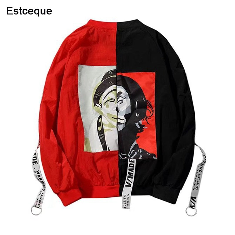 Jackets Women Clown Print New Women&#39;s Basic Jacket Fashion Thin Girl Chic Windbreaker Outwear Bomber Female Baseball Women Coat