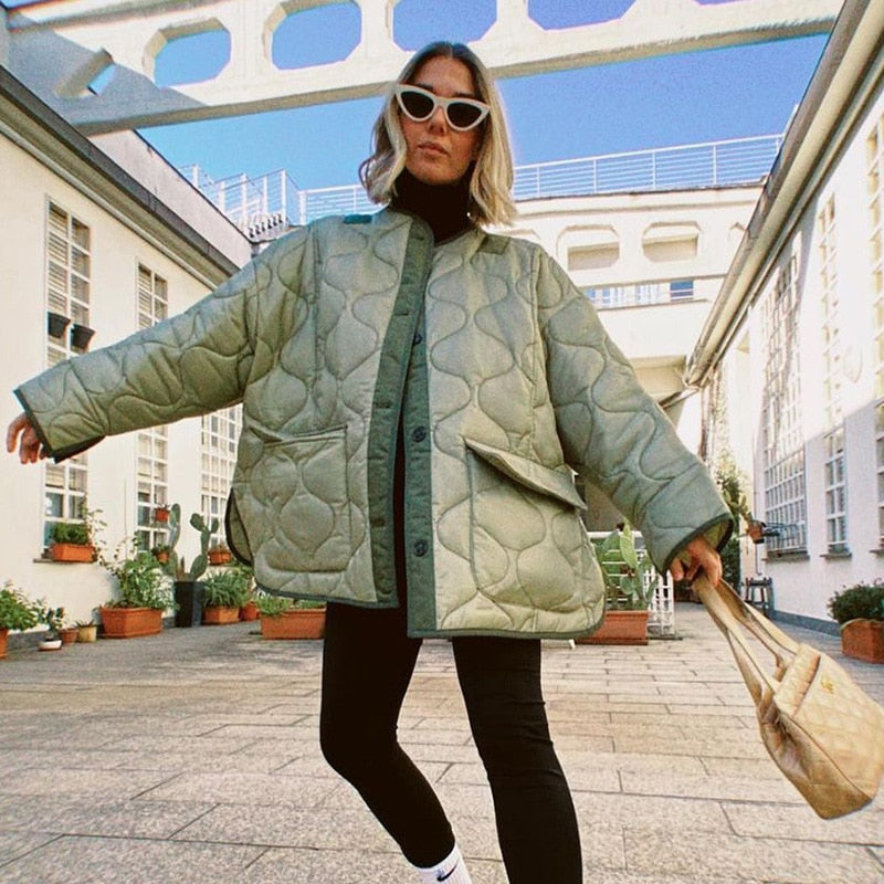 Y2k Green Print Fashion Baseball Bomber Coat 2022 Autumn Winter Oversized Patchwork Jacket Varsity Women Casual White