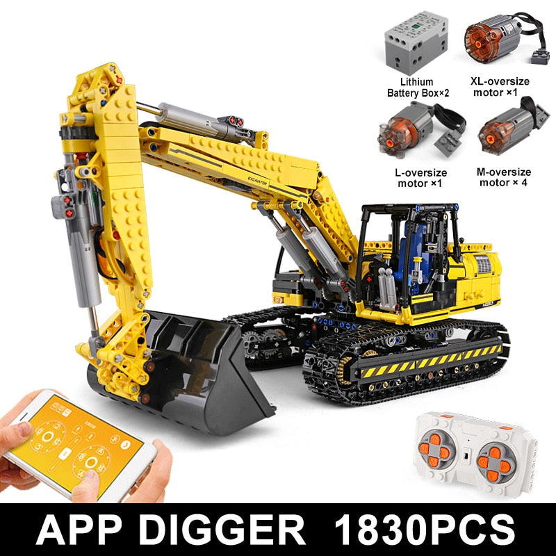 MOULD KING Technical Mobile Crane Building Kit APP Remote Control Truck Sets Building Blocks Bricks Kids Engineering Toys Gifts