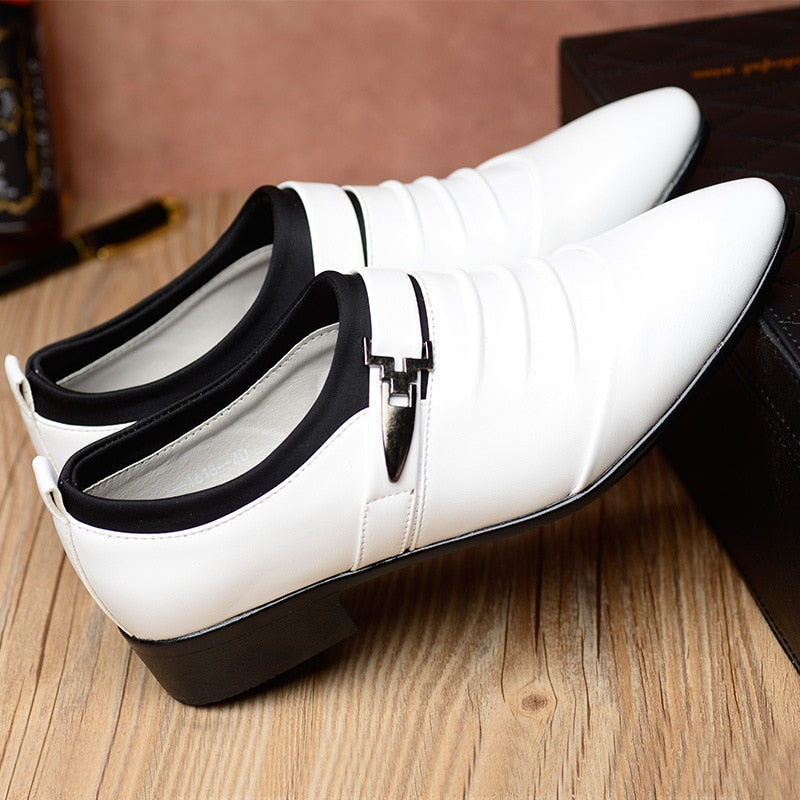 New men&#39;s business breathable leather white shoes zapatos de vestir para hombre luxury shoes men designers wedding shoes for men