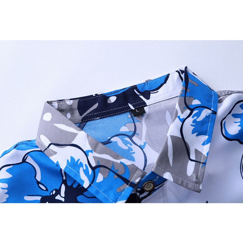 Plus Size 5XL 6XL 7XL Men&#39;s Long Sleeve Shirt 2021 Autumn New Fashion Print Floral Male Slim Fit Business Casual Shirts