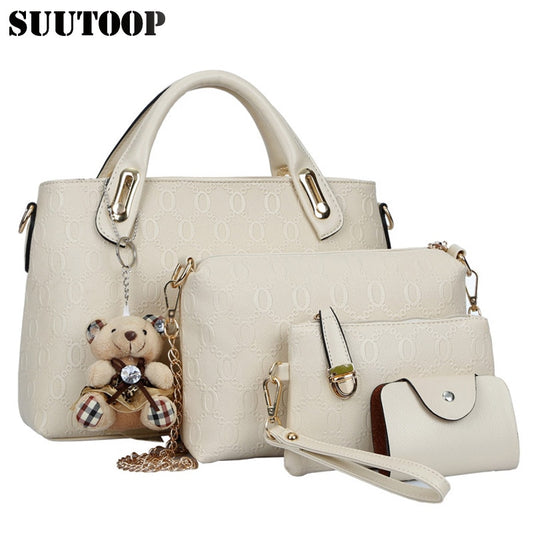 Famous designer luxury brands women bag set good quality medium women handbag set new women shoulder bag 4 piece Set