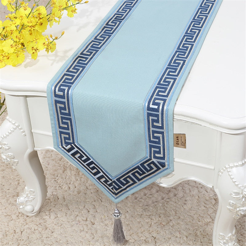 Proud Rose Simple Linen Table Flag Bed Runner Tassel Tablecloth Tea Table TV Cabinet Cover Cloth Custom Chinese Wedding Decor