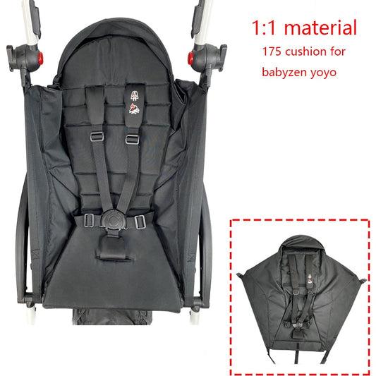 Baby Stroller Cushion Seat For Babyzen Yoyo Yoyo2 Stroller 175 Degrees Cloth Linen Original Material Baby Stroller Accessories
