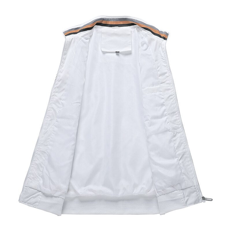 New Men's Bomber Zipper Jacket 2022 Autumn Male Casual Streetwear Jackets Hip Hop Overcoats Slim Fit Pilot Coat Men Clothing