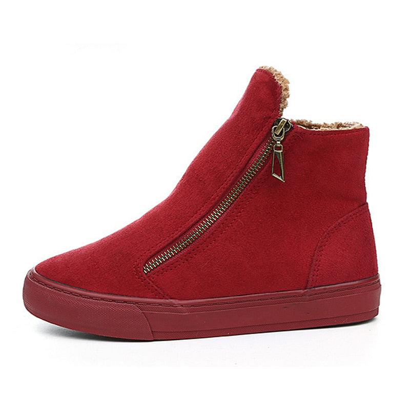 2022 Winter Snow Boots Women Winter Shoes Zip Warm Plush for Cold Winter Fashion Women's Boots Sweet Ladies Brand Ankle Botas