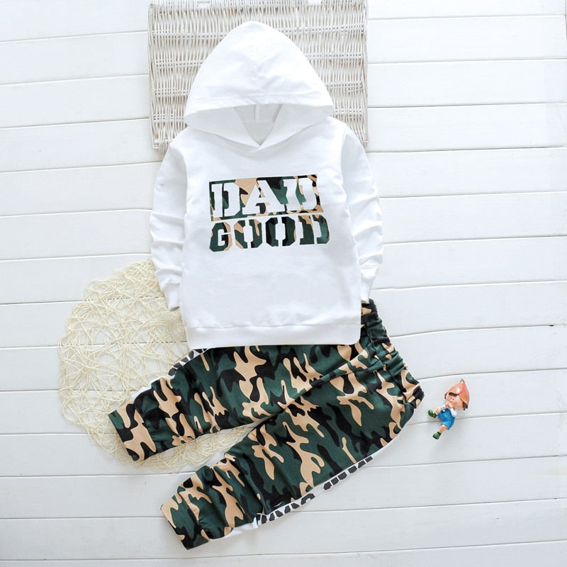 Menoea Toddler Boys Clothing Set Autumn Children Girls Sports Hooded Clothes Sets Baby Boy Splice Shirts Pants Clothes Suits