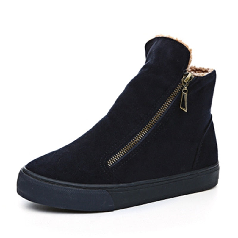 2022 Winter Snow Boots Women Winter Shoes Zip Warm Plush for Cold Winter Fashion Women's Boots Sweet Ladies Brand Ankle Botas